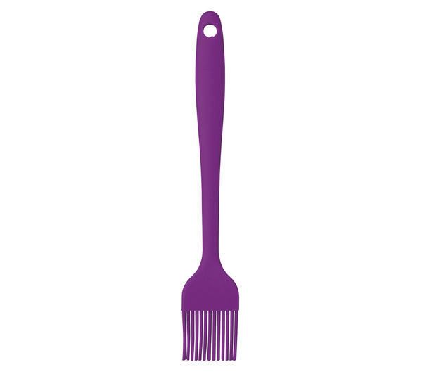COLOURWORKS 20 cm Mini Basting & Pastry Brush - Purple, Purple