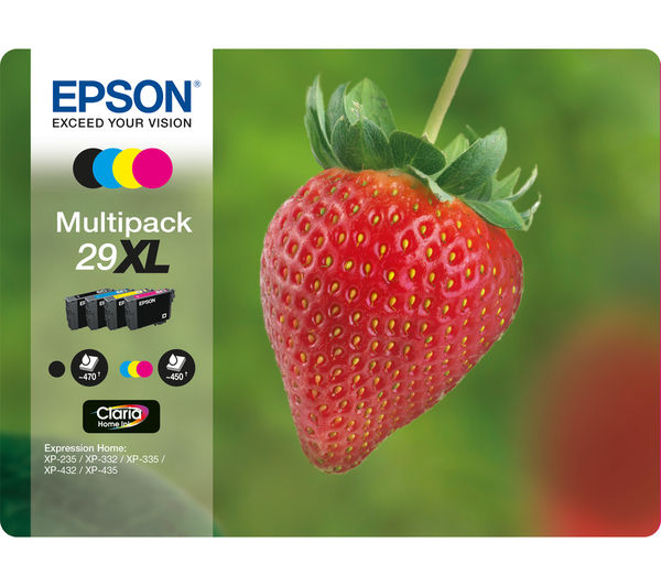 EPSON Strawberry 29 XL Cyan, Magenta, Yellow & Black Ink Cartridges - Multipack, Cyan