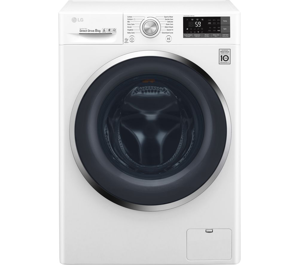 LG Titan FH4U2TDN2W 8 kg 1400 Spin Washing Machine – White, White