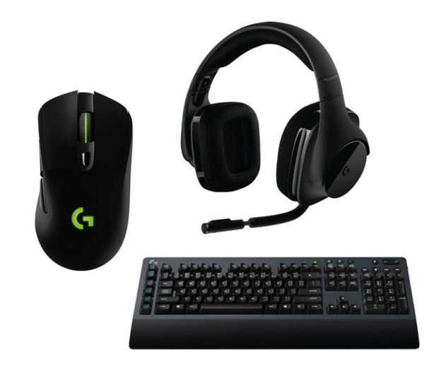 LOGITECH G703 LIGHTSPEED Wireless Mouse, G613 Wireless Keyboard & G533 Wireless Headset Bundle, Grey