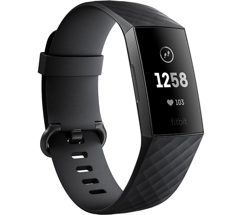 FITBIT Charge 3 - Black & Graphite, Universal Fast Delivery | Currysie