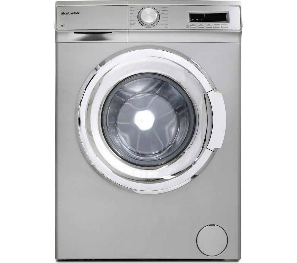 MONTPELLIER MW7140S 7 kg 1400 rpm Washing Machine - Silver, Silver