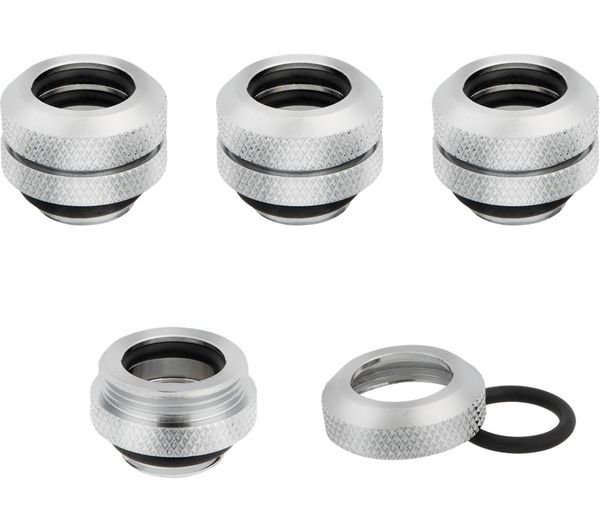 Corsair Hydro X Series Xf 12mm Hardline Fitting Chrome Pack Of 4