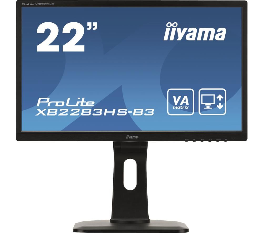 IIYAMA ProLite XB2283HS-B5 Full HD 22″ VA LED Monitor – Black, Black