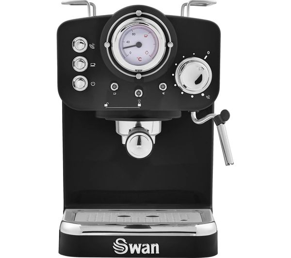 SWAN Retro Pump Espresso SK22110BN Coffee Machine - Black