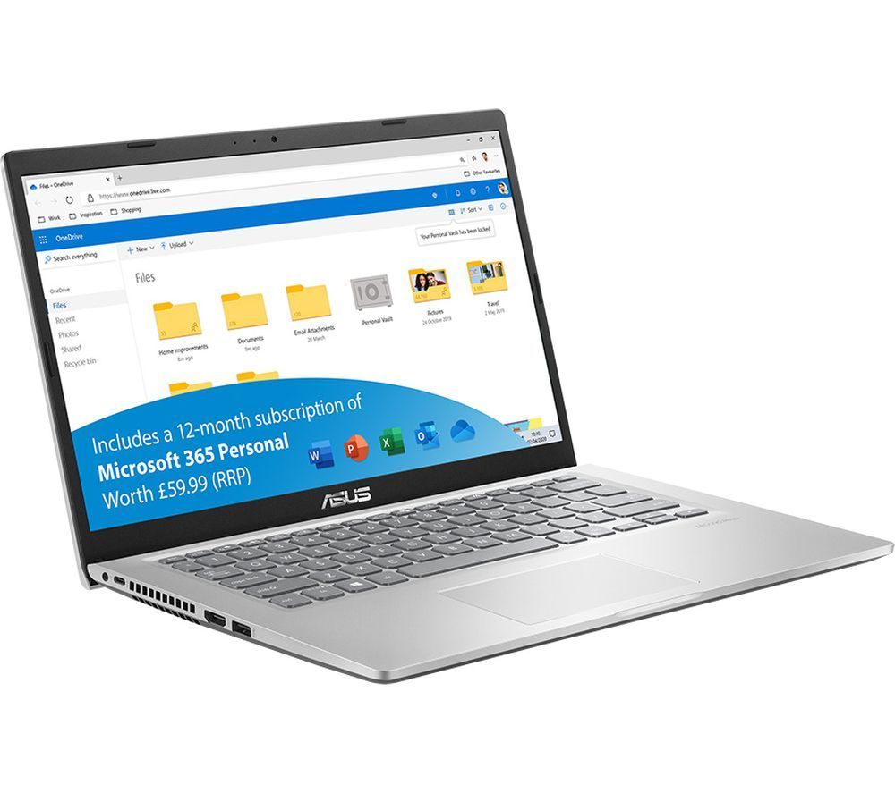 VivoBook F415 14" Laptop - Intel® Pentium® Gold, 128 GB SSD, Silver