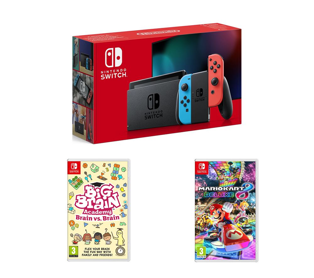 Buy NINTENDO Switch, Big Brain Academy & Mario Kart 8 Deluxe Bundle ...