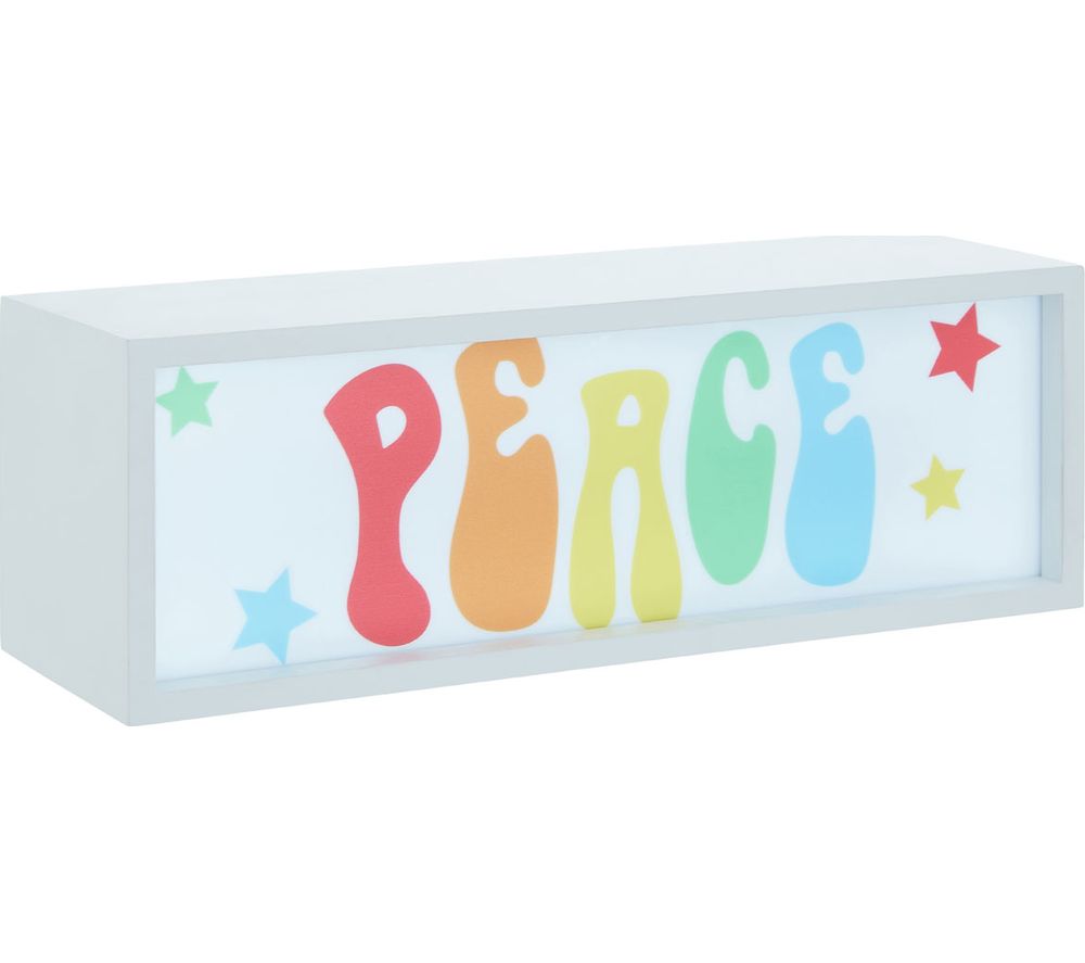 Peace LED Light Box Lamp - Multicolour