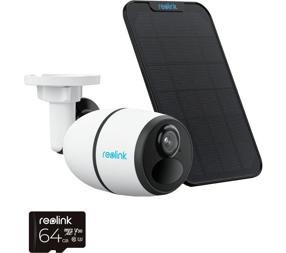 Go Plus Quad HD 1440p 4G Security Camera with Solar Panel - White
