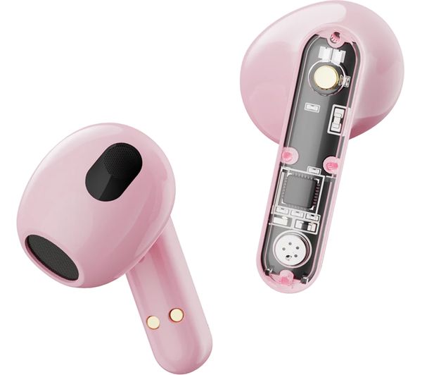 An image of STREETZ T150 Wireless Bluetooth Earbuds - Pink