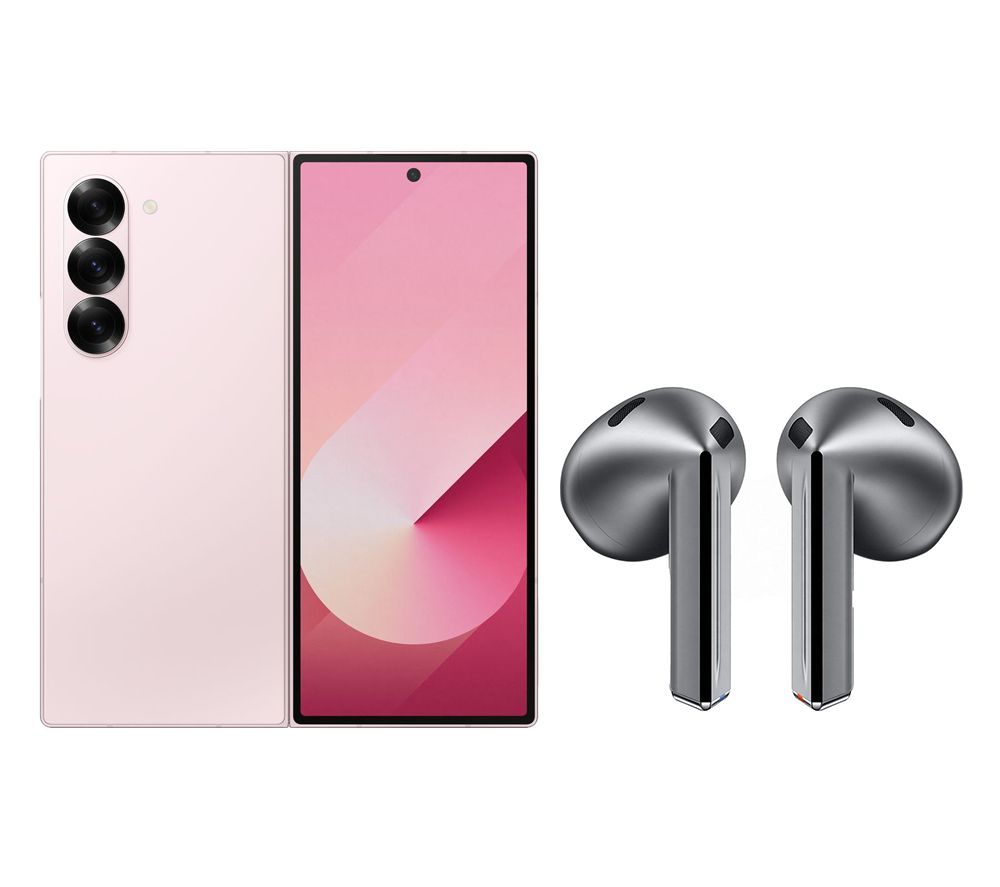 Galaxy Z Fold6 & Galaxy Buds3 Wireless Bluetooth Noise-Cancelling Earbuds Bundle - 1 TB, Pink