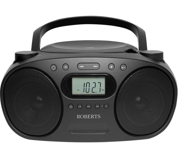 Photos - Audio System Roberts Zoombox FM Portable FM/AM Boombox - Black ZOOMBOXFMBK 