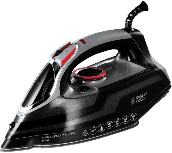 Russell Hobbs Powersteam Ultra Steam Iron Black Red Russell Hobbs Powersteam Ultra Steam Iron Black Red