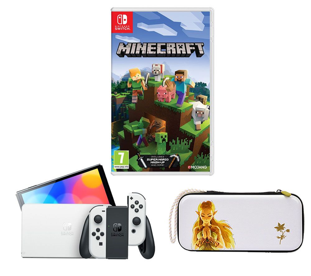 Switch OLED, Minecraft & Princess Zelda Slim Travel Pro Nintendo Switch Case Bundle