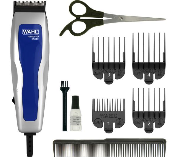 Wahl Homepro Basic Hair Clipper Kit Silver Blue