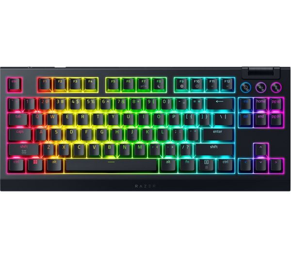 An image of RAZER BlackWidow V4 Low-profile Tenkeyless HyperSpeed Wireless Mechanical Gaming Keyboard - Black