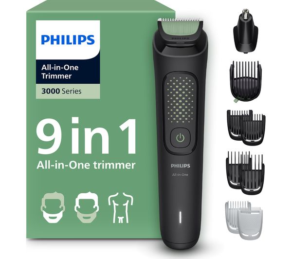 An image of PHILIPS Series 3000 9-in-1 MG3945/15 Multi Grooming Trimmer - Black & Silver