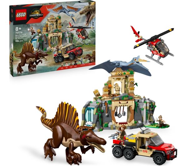 An image of LEGO Jurassic World 76976 Spinosaurus & Quetzalcoatlus Air Mission Set