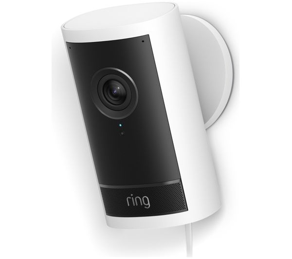 An image of RING Outdoor Cam Pro Plug-In Retinal 4K WiFi Security Camera - White