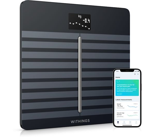 WBS04-BLACK-ALL-INTE - WITHINGS BODY CARDIO Smart Scale - Black 