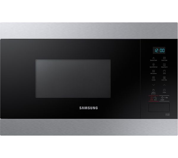 SAMSUNG MG22M8074AT/EU Built-in Microwave with Grill - Black & Stainless Steel, Stainless Steel