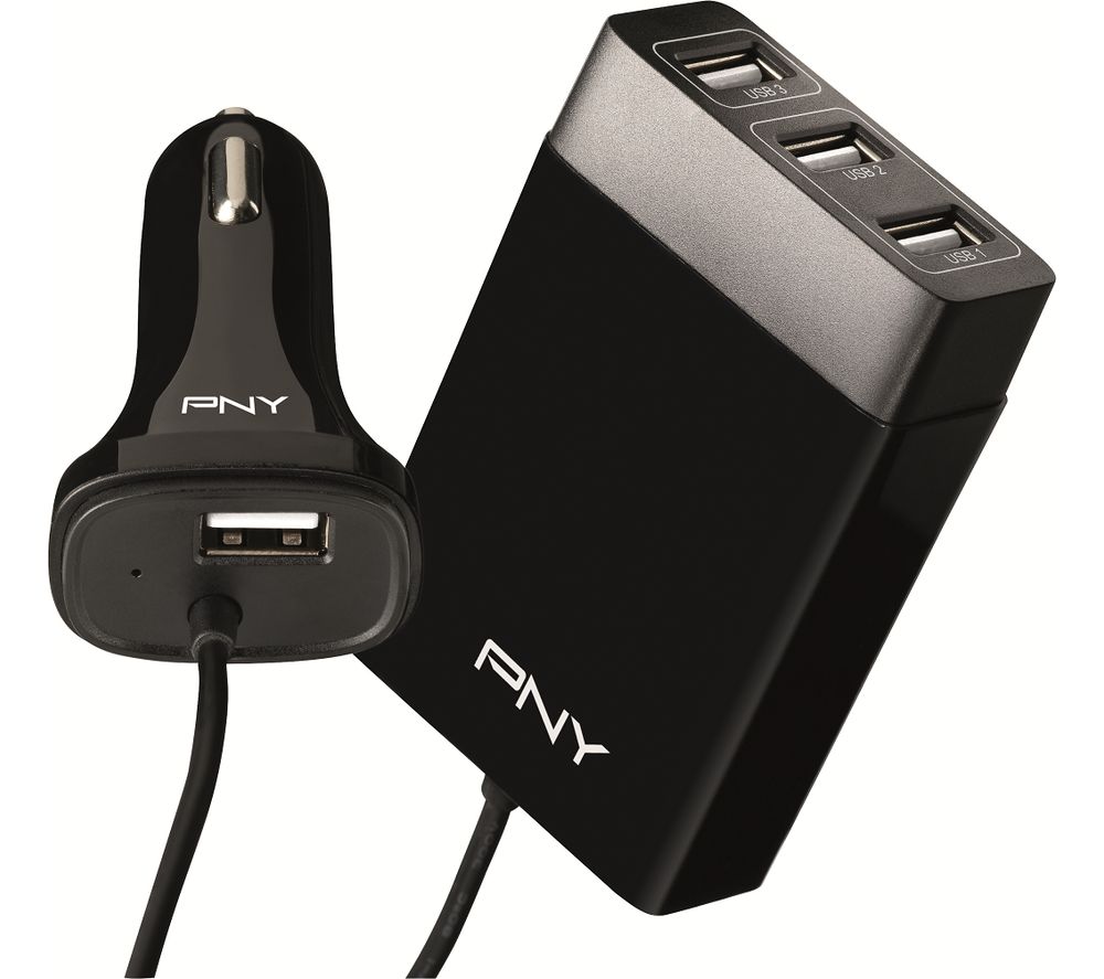 PNY The Family Universal USB Battery Car Charger - 1.8 m