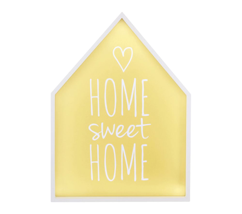 Home Sweet Home LED Light Box - Yellow