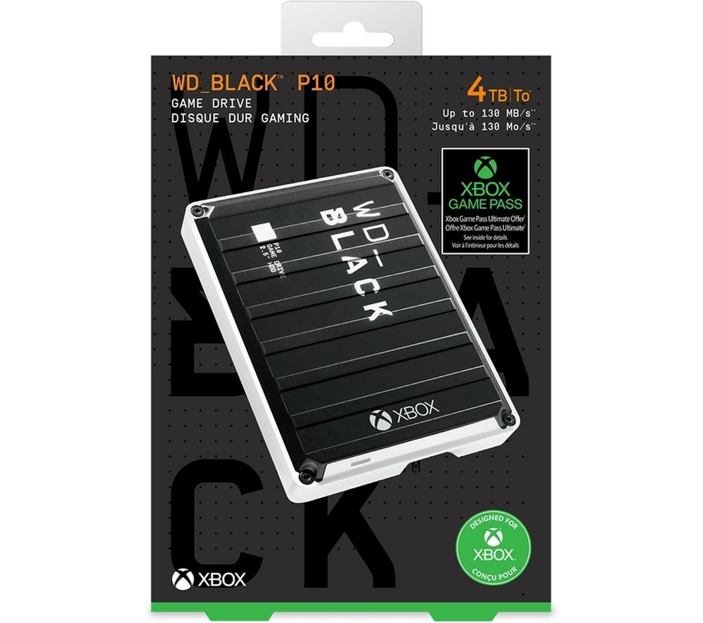 _BLACK P10 Game Drive for Xbox - 4 TB, Black