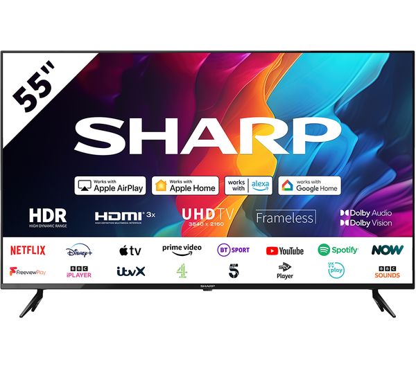 Sharp 4t C55fj7kl1fb 55 Smart 4k Ultra Hd Hdr Led Tv