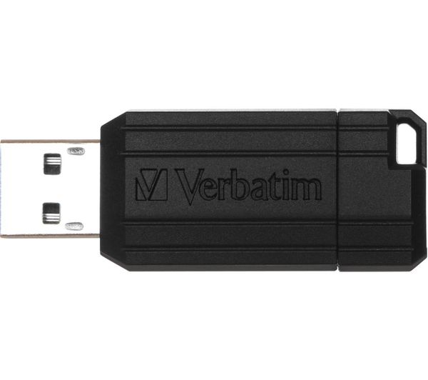 An image of VERBATIM PinStripe USB 2.0 Memory Stick - 16 GB, Black
