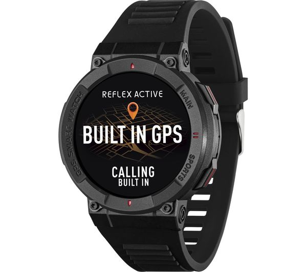 Reflex Active Series 43 Smart Watch Black Silicone Strap