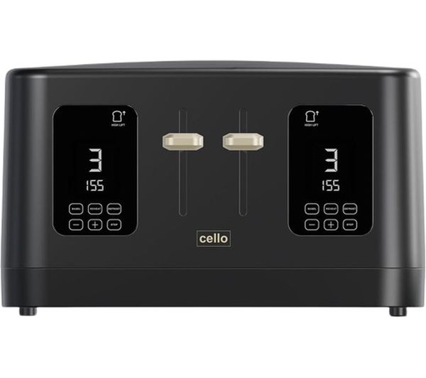 Cello Tr186 Bk 4 Slice Toaster Black