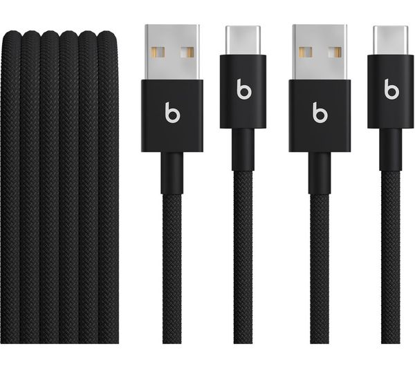 Beats Woven Usb A To Type C Cable 15 M Bolt Black Pack Of 2