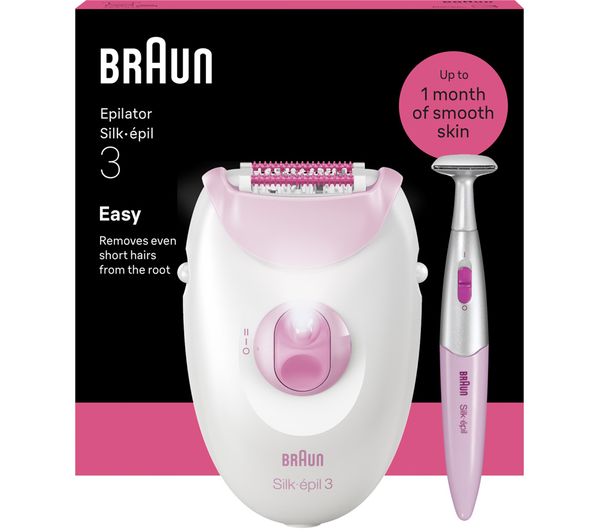 An image of BRAUN Silk‑épil Series 3 3‑202 Epilator - Pink