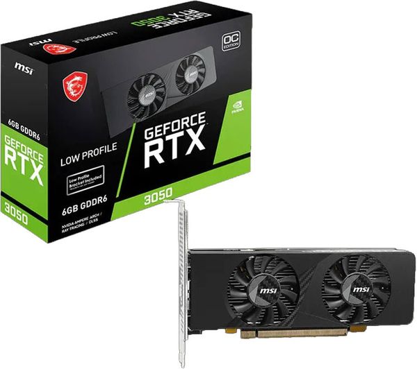 An image of MSI GeForce RTX 3050 LP E 6 GB OC Graphics Card