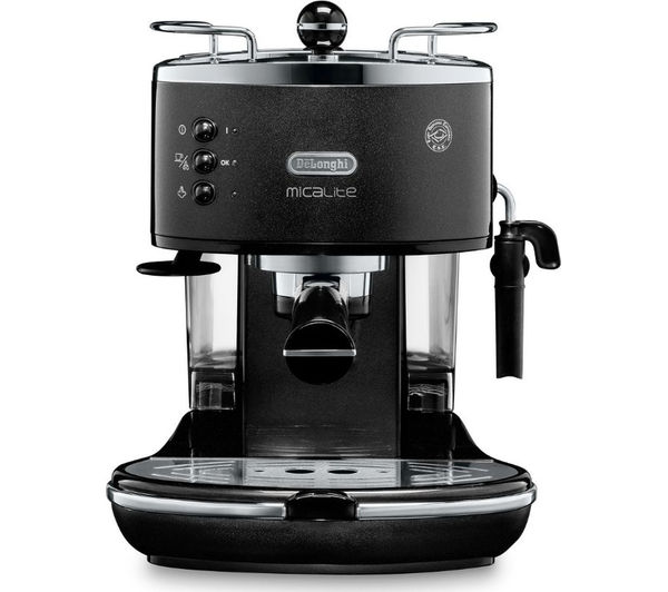 DELONGHI Icona Micalite ECOM311.BK Coffee Machine ? Black, Black