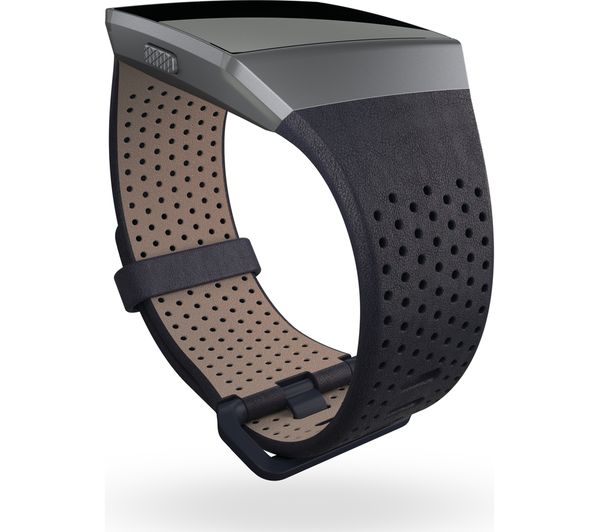 Buy FITBIT Ionic Leather Band - Midnight Blue, Large | Free Delivery ...