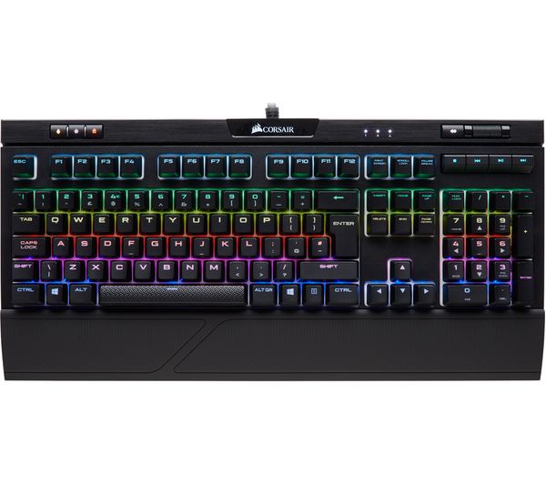 CORSAIR STRAFE RGB MK.2 Mechanical Gaming Keyboard - Red Switches, Red