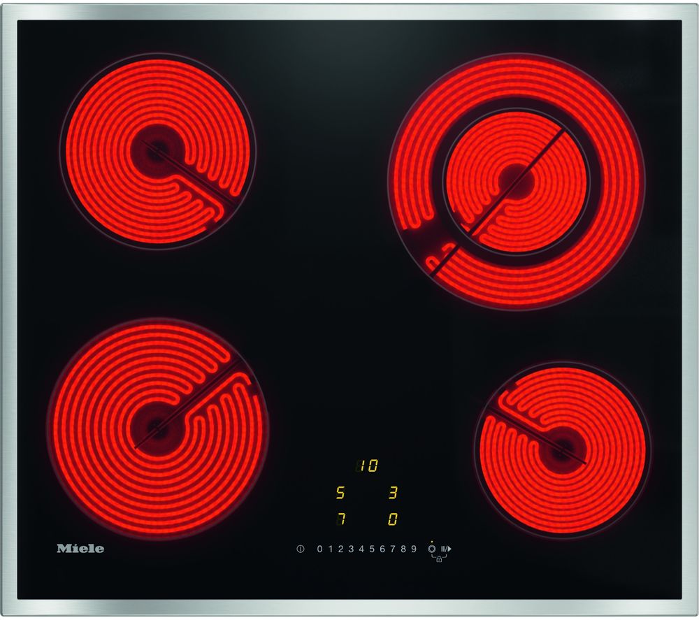 MIELE KM6520 Electric Ceramic Hob - Black, Black