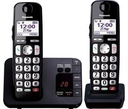 KX-TGE822EB Cordless Phone - Twin Handsets