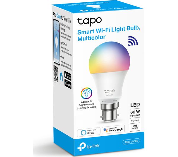 tp link tapo l530b smart colour light bulb b22