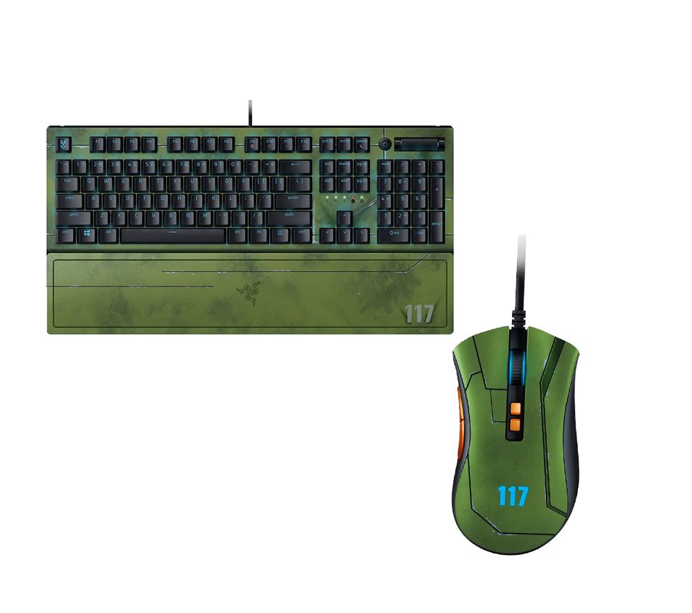 BlackWidow V3 Mechanical Gaming Keyboard & DeathAdder V2 Mouse Bundle - Halo Infinite Edition