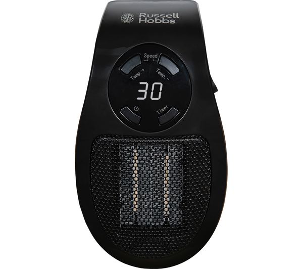 Russell Hobbs Rhph2001b Portable Ceramic Plug Fan Heater Black