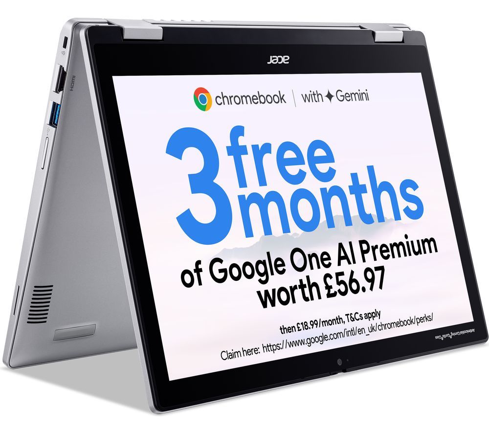 Spin 312 12" 2 in 1 Chromebook - Intel® N100, 128 GB eMMC, Silver
