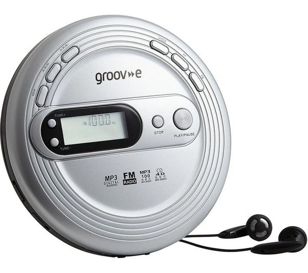 Groov E Retro Series Gv Ps210 Personal Cd Player With Radio Silver