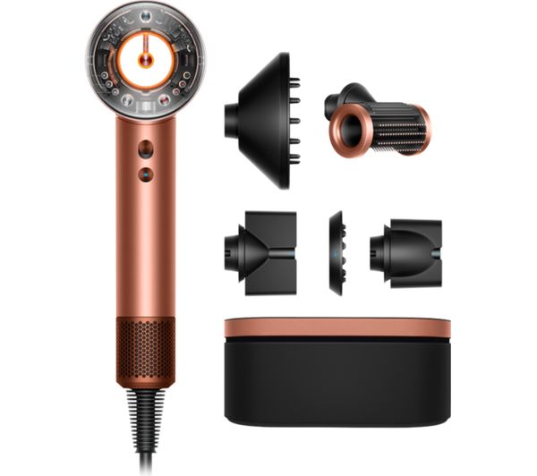 Dyson Supersonic Nural Straightwavy Hair Dryer Amber Silk Pink Champagne