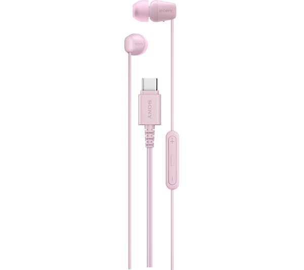 An image of SONY IER-EX15C USB-C Earphones - Pink