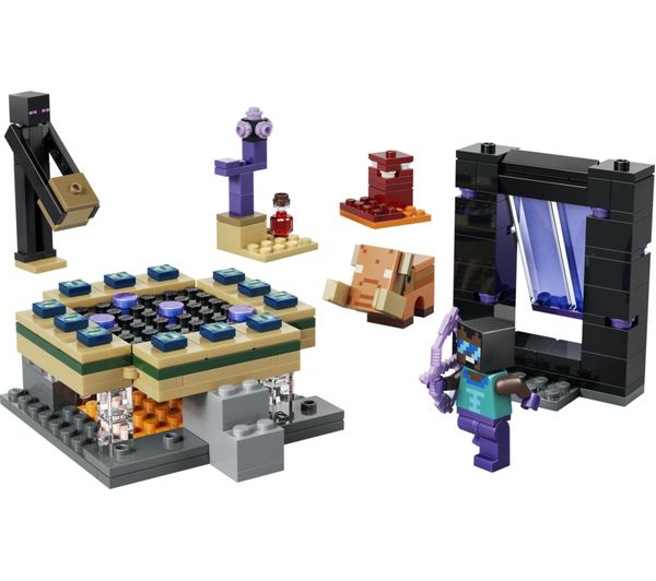An image of LEGO Minecraft 21584 Nether & End Portal Journey Set