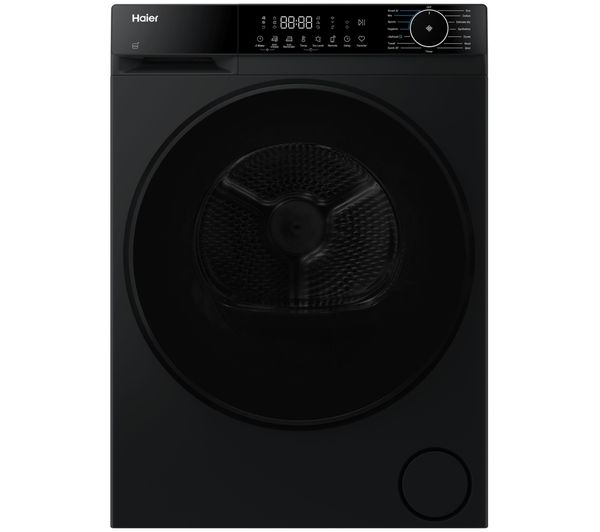 An image of HAIER X Series 5 Plus HD100 D357AGU1-UK WiFi-enabled 10 kg Heat Pump Tumble Dryer - Black Steel