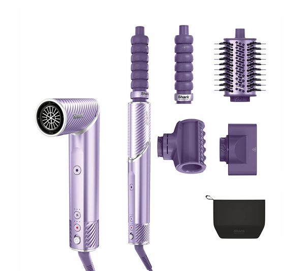 An image of SHARK FlexStyle IonCurl HD840UKPU Hair Styler & Curler - Lilac